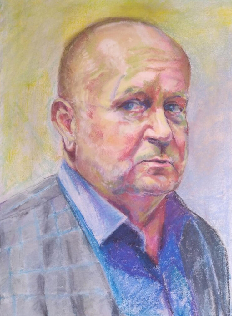 Portret Pana Włodka. Pastel 50 x70 cm.