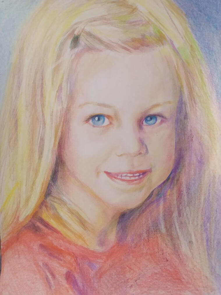 Marysia Kredki ołówkowe na papierze a3 Kolekcja prywatna