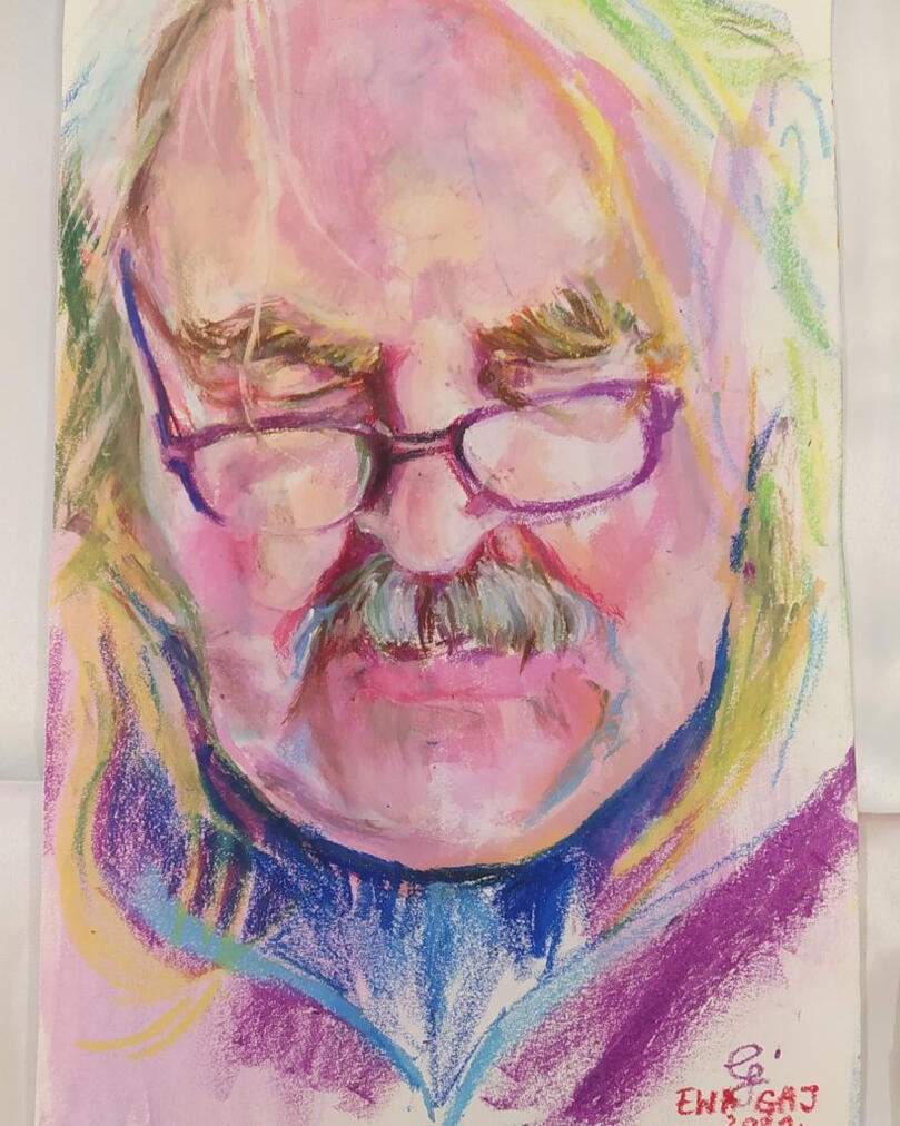 „Josef”. Pastela olejna na papierze A3.