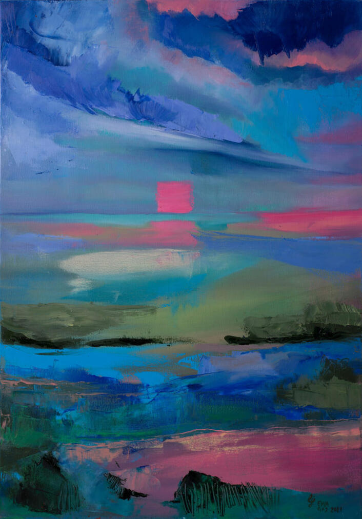 Dunaj 2021 Olej na płótnie 50×70 cm Kolekcja prywatna