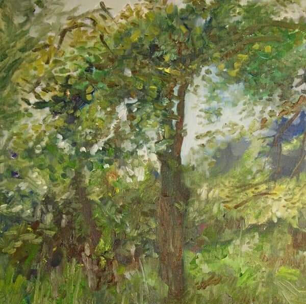 Jabłonka. Olej na płótnie. 50×70 cm. Kolekcja prywatna.